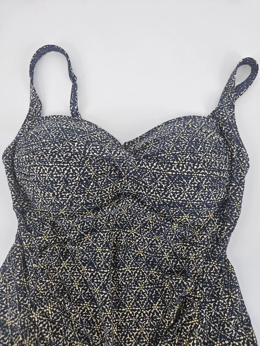 Bond-Eye Australia Blue and Gold Abstract Print Tankini Set